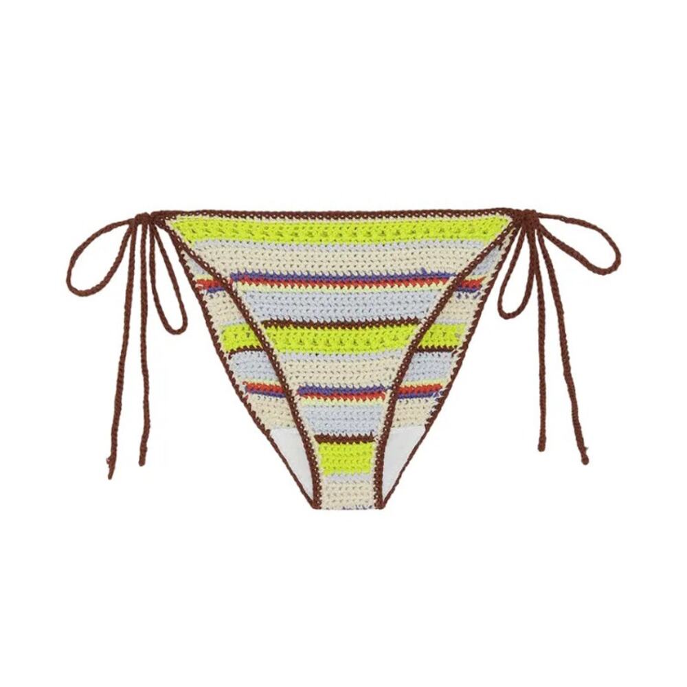 Ganni Women's Crochet String Bikini Briefs sz US 6 (38) - Picture 3 of 4